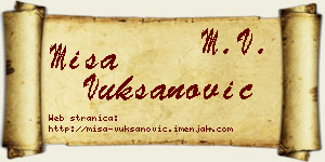 Miša Vuksanović vizit kartica